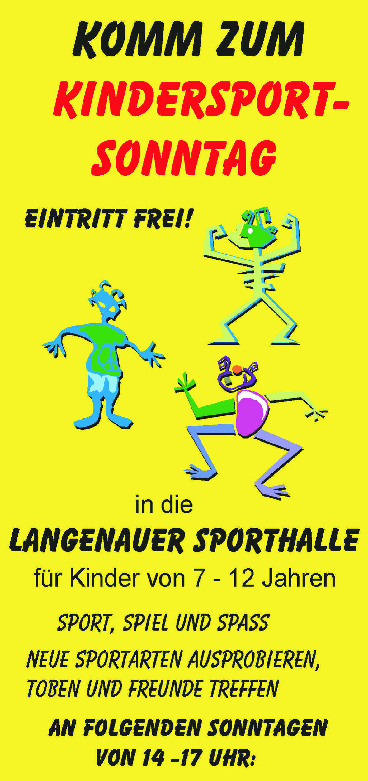 Flyer Kindersport-Sonntag