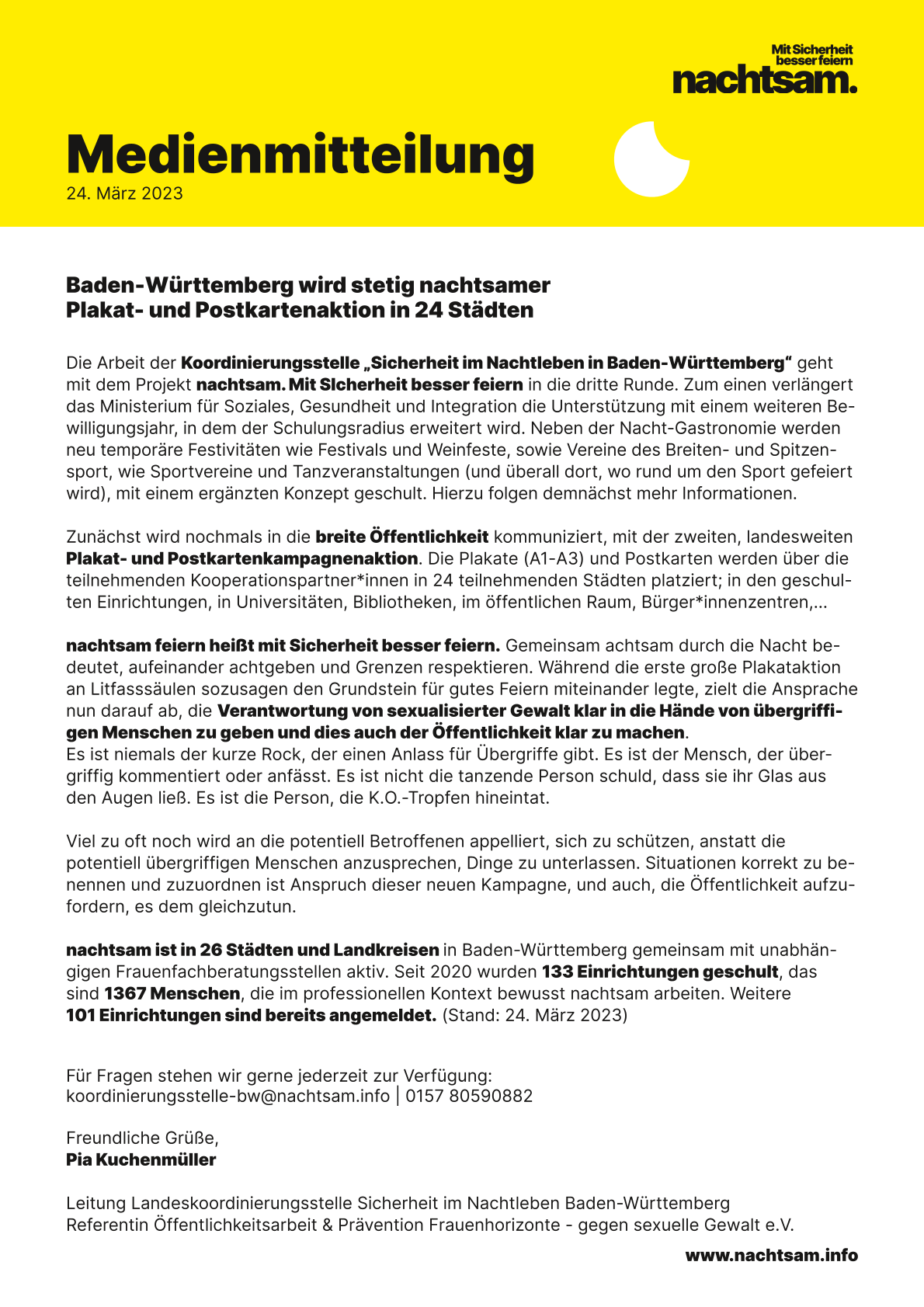 nachtsam Medienmitteilung Plakatkampagne 02